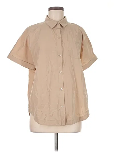 Pre-owned Gerry Short Sleeve Button Down Shirt In Brown