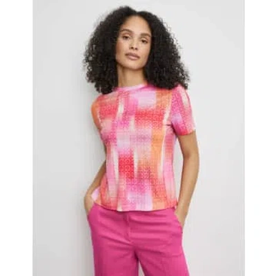 Gerry Weber T-shirt With Minimalist Pattern In Pink