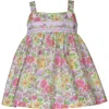Gerson & Gerson Floral Print Smocked Cotton Sundress In Green