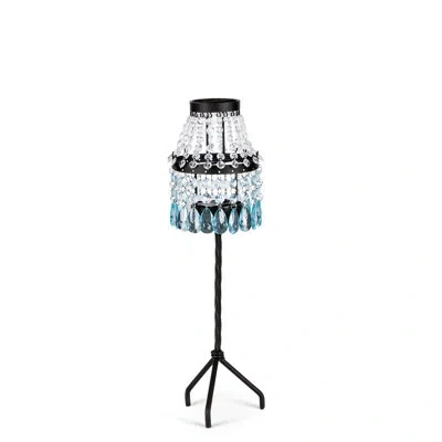 Gerson International 17.32" Battery Powered Integrated Led Outdoor Floor Lamp In Blue;black