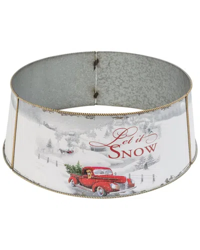 Gerson International 27.75-in L Metal Holiday Design Tree Collar K/d C In White