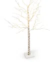 Gerson International 82.67in Electric Lighted Birch Tree With 250 Warm White Led Lights In White