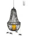 Gerson International ™ Black Crystal Chandelier With 6 Spiders, Led Candle Remote In Black