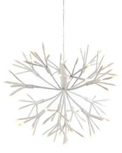 Gerson International Everlasting Glow 11.8in Led Pre-lit Starburst Hanging Lights In White