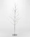 Gerson International Everlasting Glow 5ft Silver Pvc Wrapped Lighted Tree With 540 Micro Led Warm White Lights In Silver