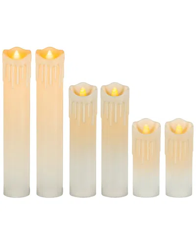 Gerson International Everlasting Glow S/6 B/o Lit Spooky Candles In Multi