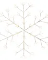 Gerson International Gerson 20in Diameter Battery Operated Firecracker Led Lighted Hanging Snow Flake In White