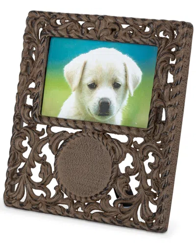Gerson International Metal Acanthus Monogrammable Frame In Brown