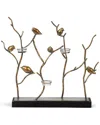 Gerson International Metal & Wood Bird In Branches Tabletop In Black