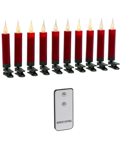 Gerson International S/10 4.13-in H Infrared Remote Control Red Led Candle In Multi