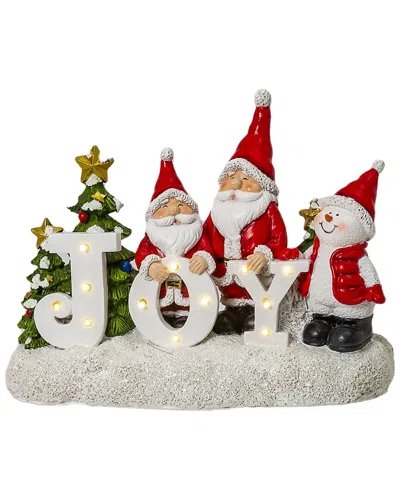 GERSON INTERNATIONAL GERSON INTERNATIONAL™ SANTA AND SNOWMAN TABLETOP SIGN, CHRISTMAS HOLIDAY DÉCOR