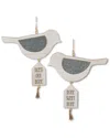 Gerson International Set Of 2 16.13-in H White Wood And Metal Hanging B In White