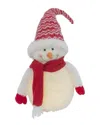 Gerson International Set Of Two 29in Lighted Fabric Snowman Figures In White