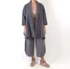 Gerties Gaia Three Quarter Sleeve Jacket In Denim Cotton Canvas