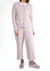 Gerties Poor Boy Long Sleeve Cardigan In Cloud