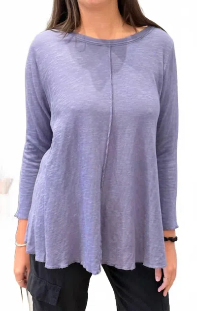 Gerties Shorter Hi-lo Tee In Blue Iris