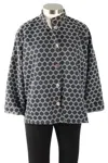 Gerties Stand Collar Jacket In Black/white In Multi