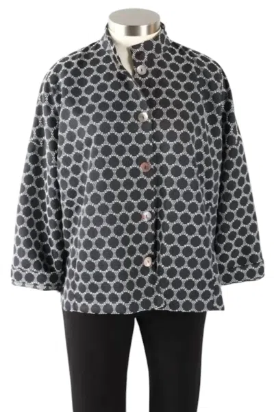 Gerties Stand Collar Jacket In Black/white In Multi