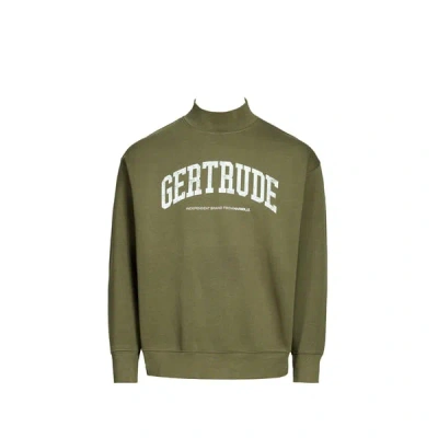 Gertrude Et Gaston Pull Uni En Coton Mélangé In Green