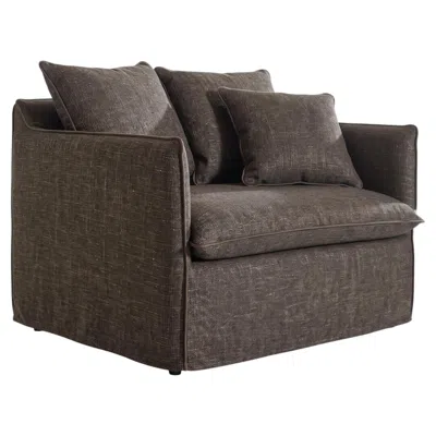 Pre-owned Gervasoni Armchair Bed  Ghost 11 Design Paola Navone – Stone Mocha In Black