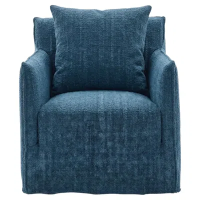 Pre-owned Gervasoni Armchair  Ghost 05 Design Paola Navone - Cordoba In Blue