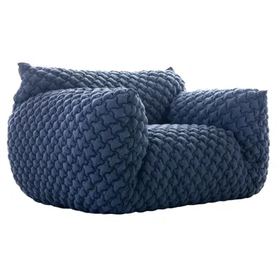 Pre-owned Gervasoni Armchair  Nuvola 09 Design Paola Navone - 3d Blu In Purple