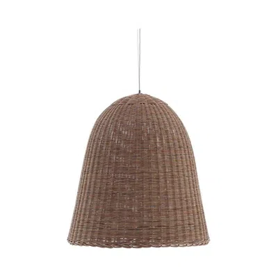 Pre-owned Gervasoni Bell Suspension Lamp In Handwoven Wicker By Jasper Startup In Brown
