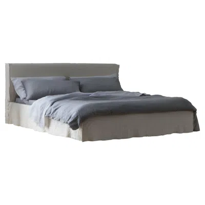 Pre-owned Gervasoni Brick 80 E Knock Down Bed In Butter Upholstery By Paola Navone In Gray