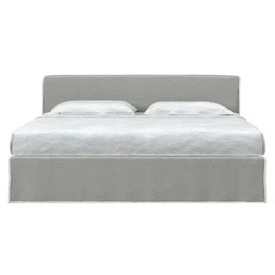 Pre-owned Gervasoni Brick 80 Eastern King Bed In Monet Upholstery By Paola Navone In Gray