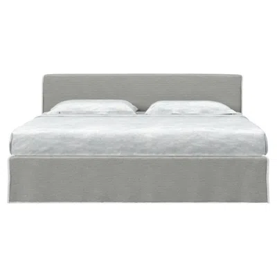 Pre-owned Gervasoni Brick 80 Queen Knock Down Bed In Monet Upholstery By Paola Navone In Gray