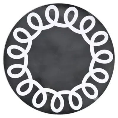 Pre-owned Gervasoni Brick 99 Round Wall Mirror – Design Paola Navone In Black