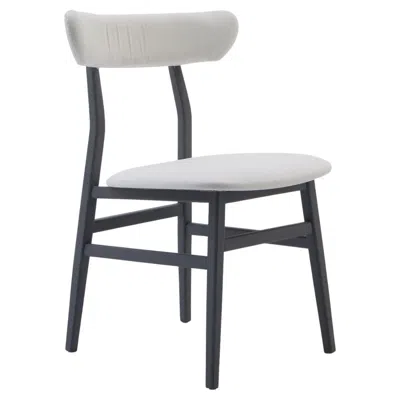 Pre-owned Gervasoni Brick Side Chair In Calcare Upholstery With Black Lacquered Base