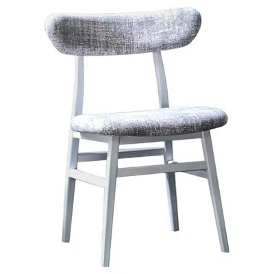 Pre-owned Gervasoni Brick Side Chair In Seal Recto Upholstery With White Lacquered Base