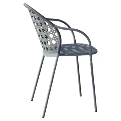 Pre-owned Gervasoni Brise 24 Outdoor Chair With Armrests - Federica Biasi - Slate In Gray