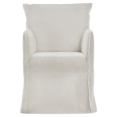 Pre-owned Gervasoni Chair With Armrests  Ghost 25 Design Paola Navone - Trama Vaniglia In Gray