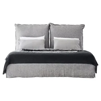 Pre-owned Gervasoni Double Double Bed With 180 Cm Slatted Base (70.9 In) – Terre De Lin In Brown