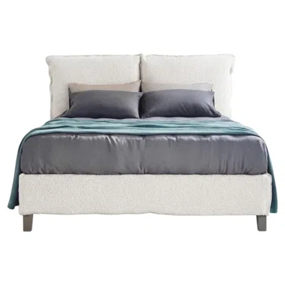 Pre-owned Gervasoni Fly Double Bed With Slatted Base 160 Cm (63 In) - Cervino In Brown