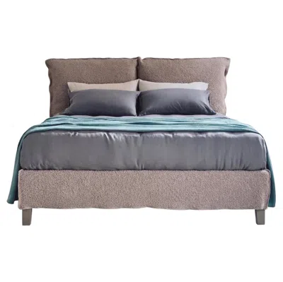Pre-owned Gervasoni Fly Double Bed With Slatted Base 160 Cm (63 In) - Lille In Brown