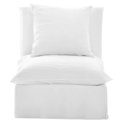 Pre-owned Gervasoni Ghost 06 Modular Lounge Chair In White Linen Upholstery, Paola Navone
