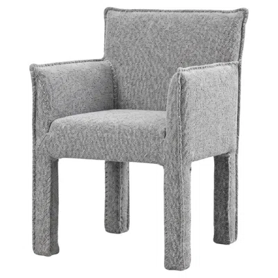 Pre-owned Gervasoni Ghost 125 – Upholstered Chair With Armrests - Heron In Gray