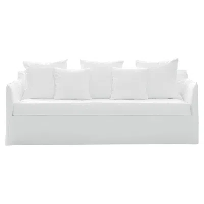 Pre-owned Gervasoni Ghost 19 Sofa In White Linen Upholstery By Paola Navone