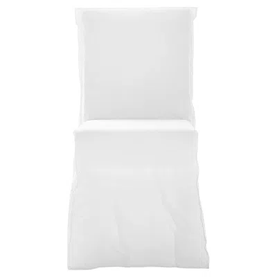 Pre-owned Gervasoni Ghost 23 Side Chair In White Linen Upholstery By Paola Navone