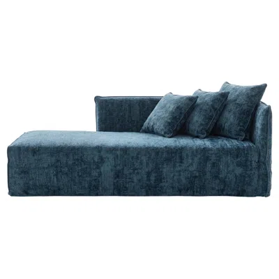 Pre-owned Gervasoni Ghost 30 R – Modular Sofa / Dormeuse (right Armrest) - Poseidone In Black