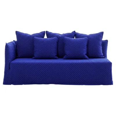 Pre-owned Gervasoni Ghost 31 L – Modular Sofa (left Armrest) - 3d Blu In Purple
