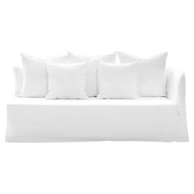 Pre-owned Gervasoni Ghost 31 R – Modular Sofa (right Armrest) - Lino Bianco In Gray