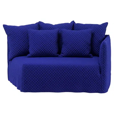 Pre-owned Gervasoni Ghost 35 R – Curved Terminal Modular Element (right Armrest) 3d Blu In Purple