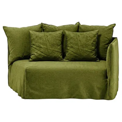 Pre-owned Gervasoni Ghost 35 R – Curved Terminal Modular Element (right Armrest) - Demetra In Brown