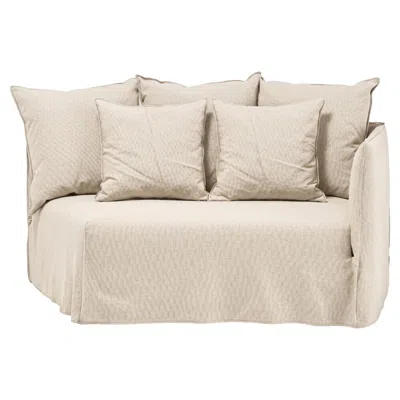 Pre-owned Gervasoni Ghost 35 R – Curved Terminal Modular Element (right Armrest) - Stone In Sand