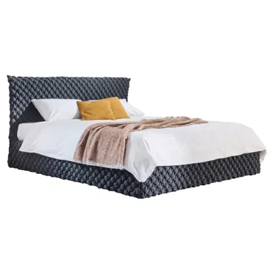 Pre-owned Gervasoni Ghost 80 E Double Bed Design Paola Navone - 3d Grafite In Gray