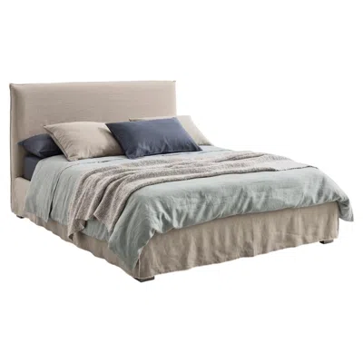 Pre-owned Gervasoni Ghost 80 E Double Bed Design Paola Navone - New Linum In Gray